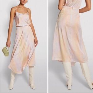 Vince Rainbow Drape Silk Midi
Skirt
